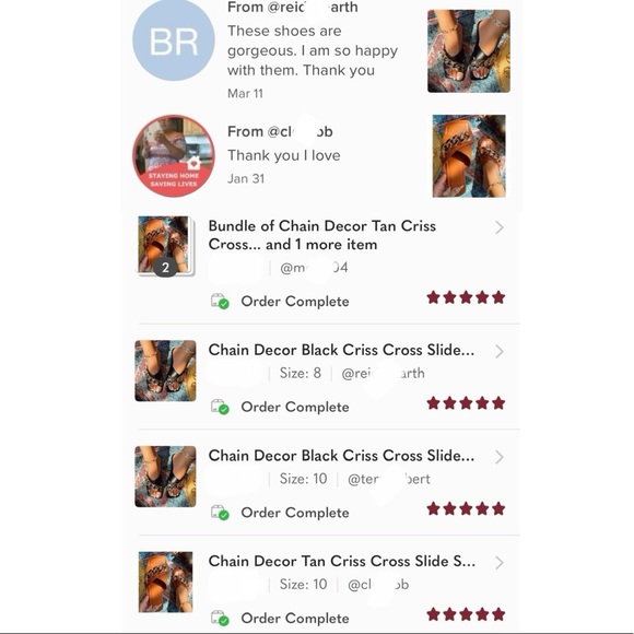 Chain Decor Tan Criss Cross Slide Sandals - Picture 4 of 5